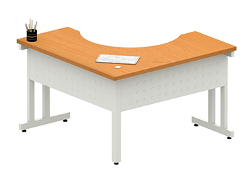 escritorios secretariales en forma escuadra o esquinero con estructura metalica de 1.20x1.20