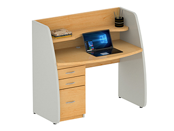 escritorios secretariales para oficina privacia con mamparas divisoras y archivero movil