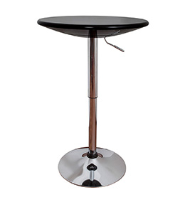 mesa redonda alta con regulador de altura para restaurante y cafeteria tish fibra de vidrio