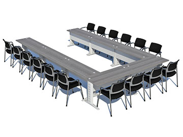 mesas de juntas para oficina modular en forma de herradura