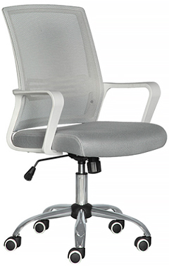 silla secretarial color blanco con ruedas