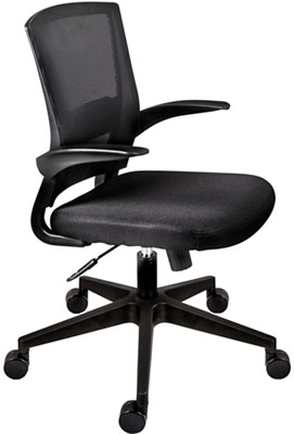 silla secretarial para oficina con descasa brazos abatibles