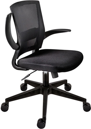 silla secretarial para oficina con apoya brazos abatibles