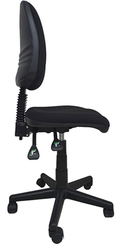 silla secretarial reclinable con respaldo bajo y ajuste de altura por medio de pistón neumático