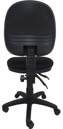 silla secretarial giratoria respaldo medio y mecanismo synchro dos palancas tapizada en tela color negro