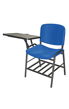 silla de capacitacion con canastilla porta libros novaiso OHP 2300 azul
