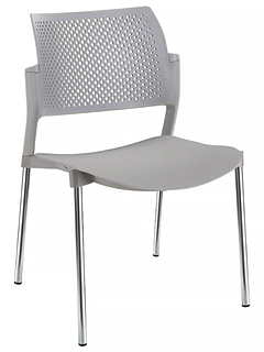 sillas de visita para oficina con asiento y respaldo de plástico