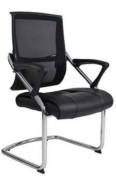 sillas ejecutivas para oficina con cabecera y soporte lumbar asiento tapizado en piel manchester de visita