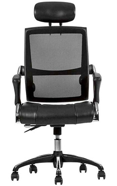 sillas ejecutivas para oficina con cabecera y soporte lumbar y mecanismo reclinable