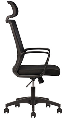 sillas ejecutivas para oficina ergonómicas con respaldo tapizado en malla y soporte lumbar