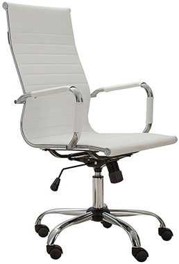 sillas ejecutivas para sala de juntas en color blanco con descansa brazos fijos