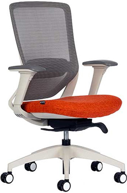 sillas ejecutivas respaldo bajo con descansa brazos ajustable en color blanco