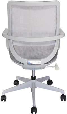 sillas operativas para oficina con asiento y respaldo tapizado en malla de alta resistencia color gris o negro con ajuste de altura por medio de pistón neumático de gas