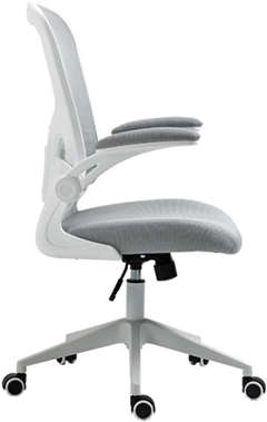 sillas operativas para oficina con descansa brazos abatibles acojinados y base pentagonal con rodajas de poliuretano