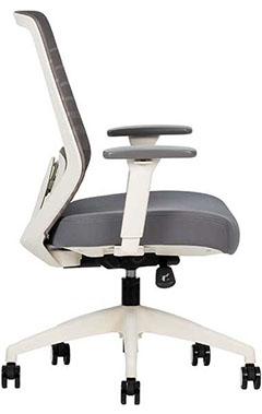 sillas operativas para oficina ergonómicas con respaldo tapizado en malla de alta calidad y soporte lumbar ajustable
