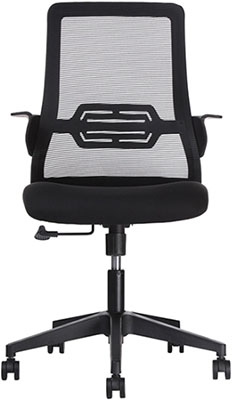 sillas operativas para oficina respaldo alto con descansa brazos fijos sujetos al respaldo con mecanismo reclinable con base giratoria de 360 grados con rodajas de nylon