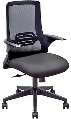 sillas operativas para oficina respaldo alto con descansa brazos fijos sujetos al respaldo con mecanismo reclinable