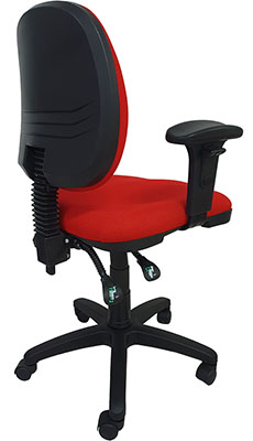 sillas operativas para oficina respaldo medio uso rudo con descansa brazos ajustables con alma de acero y mecanismo dos palancas giratorio 360 grados
