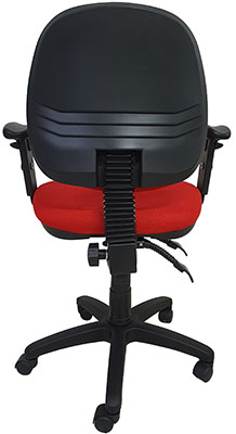sillas operativas para oficina respaldo medio uso rudo con descansa brazos ajustables con alma de acero y mecanismo dos palancas