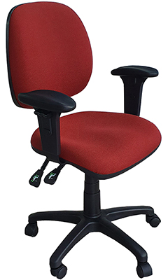 sillas operativas para oficina respaldo medio uso rudo con descansa brazos ajustables con alma de acero y mecanismo dos palancas