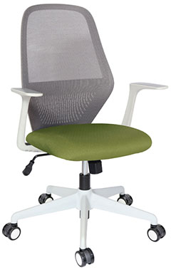 sillas operativas para oficinas en color blanco respaldo alto y mecanismo reclinable