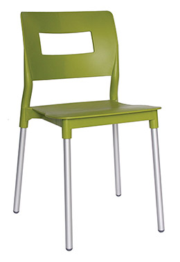 sillas para restaurante y cafetería con patas de aluminio