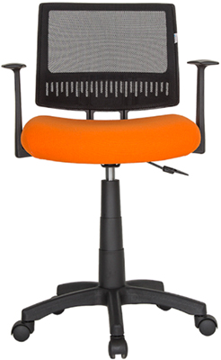 sillas secretariales con respaldo tapizado en malla y mecanismo giratorio