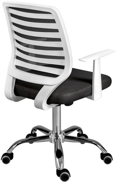 sillas secretariales ergonómicas en color blanco con negro