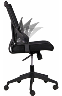 sillas secretariales para oficina con descasa brazos abatibles y mecanismo reclinable