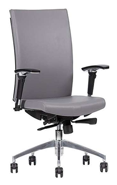 sillas semi ejecutivas con mecanismo reclinable descansabrazos ajustables y pistón neumático base de aluminio pulido