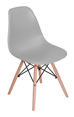sillas con patas de madera gris