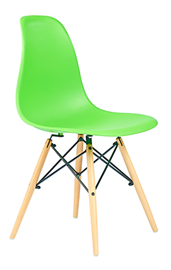 sillas con patas de madera verde