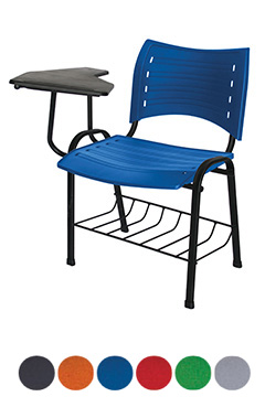 sillas de aula de capacitacion azul