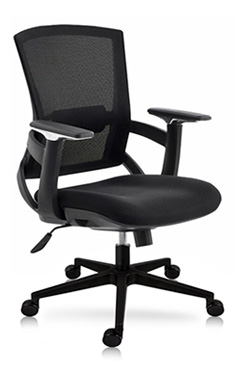 sillas para oficina con respaldo de malla y soporte lumbar ajustable