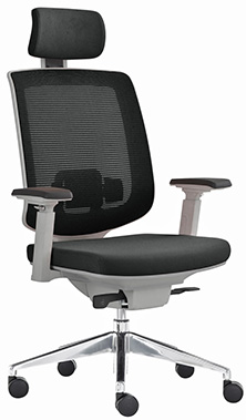 sillón directivo con asiento ajustable en profundidad y descansa brazos ajustables