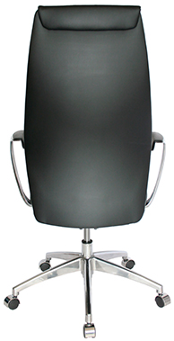 sillón directivo respaldo alto con coderas de aluminio y mecanismo reclinable