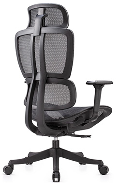 sillón ejecutivo con asiento respaldo y cabecera tapizado en malla y mecanismo reclinable synchro 