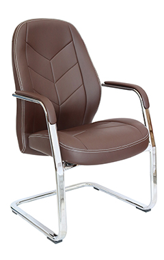 sillones directivos de visita para oficina con base y brazos de aluminio respaldo bajo y base de trineo