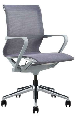 sillones semi ejecutivos con asiento y respaldo tapizado en malla mesh plus color negra o gris