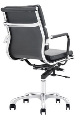 sillones semi ejecutivos para oficina athenas con descasa brazos fijos mecanismo reclinable y base de aluminio pulido giratorio 360 grados