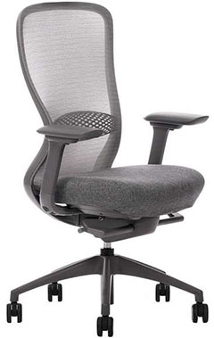 sillones semi ejecutivos para oficina ergonómicos respaldo medio con soporte lumbar y descansa brazos ajustables