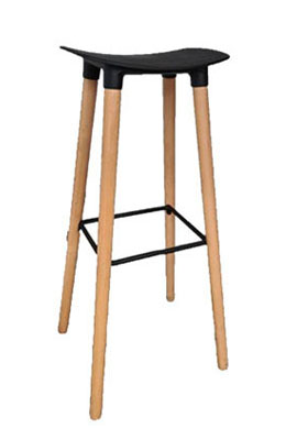 banco para barra con patas de madera de alta resistencia y asiento de polipropileno suecia