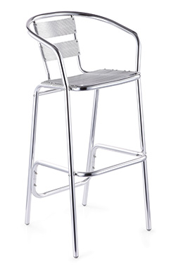 banco o silla de aluminio para restaurante bar taqueria cafeteria comedor lounge paula alta