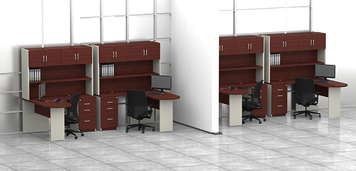 escritorio secretarial para oficina con librero de sobreponer para carpetas tamano_carta