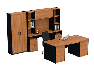 escritorios directivos para oficina con credenza y librero de sobreponer