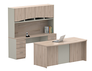 escritorios ejecutivos para oficina con escritorio rectangular credenza y librero de sobreponer