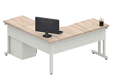 escritorios secretariales en forma escuadra o esquinero con estructura metalica de 1.50x1.50