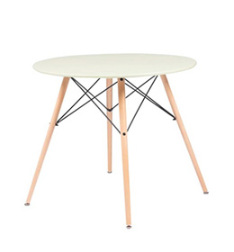 mesa redonda baja para cafeteria con patas de madera minimalista chad