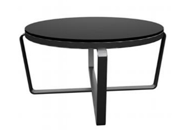 mesas de centro para oficina con cubiertas de cristal templado negro