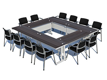 mesas de juntas para oficina modular en forma de cuadrado